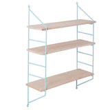 Max 3 Layer Wall Hanging Wooden Shelves Floating Wall Shelf Home Decor Blue