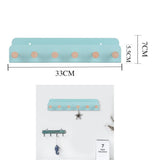 Max Iron Wall Mounted Shelf Home Storage Display Rack Blue