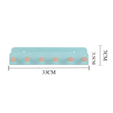 Max Iron Wall Mounted Shelf Home Storage Display Rack Blue