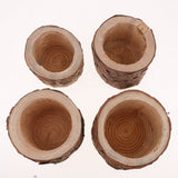 Maxbell Tree Stump Wooden Flower Vase Succulent Plants Bonsai Pot Candle Holder S