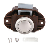 Maxbell Push Button Lock Cupboard Door Knob Campervan Motorhome Lock 26cm Brown B