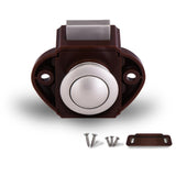 Maxbell Push Button Lock Cupboard Door Knob Campervan Motorhome Lock 20cm Brown B