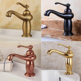 Maxbell European Style Retro Bathroom Basin Water Faucet Antique Mixer Tap Black