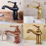 Maxbell European Style Retro Bathroom Basin Water Faucet Antique Mixer Tap Black