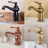 Maxbell European Style Retro Bathroom Basin Water Faucet Antique Mixer Tap Black