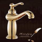 Maxbell European Style Retro Bathroom Basin Water Faucet Antique Mixer Tap Gold