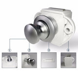 Max Maxb Push Button Lock Cupboard Door Knob Campervan Motorhome Lock 20cm White A