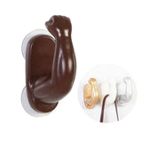Max Maxb Creative 3D Arm Design Suction Cup Hooks Wall Decoration Hangers Brown