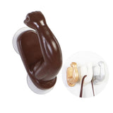 Max Maxb Creative 3D Arm Design Suction Cup Hooks Wall Decoration Hangers Brown