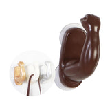 Max Maxb Creative 3D Arm Design Suction Cup Hooks Wall Decoration Hangers Brown