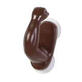 Max Maxb Creative 3D Arm Design Suction Cup Hooks Wall Decoration Hangers Brown