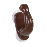 Max Maxb Creative 3D Arm Design Suction Cup Hooks Wall Decoration Hangers Brown