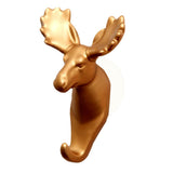 Max Maxb Elk Elephant Head Suction Hooks Wall Hanger Rack Holder  Gold-Deer