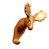 Max Maxb Elk Elephant Head Suction Hooks Wall Hanger Rack Holder  Gold-Deer