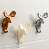 Max Maxb Elk Elephant Head Suction Hooks Wall Hanger Rack Holder  Gold-Deer