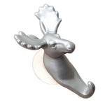 Max Maxb Elk Elephant Head Suction Hooks Wall Hanger Rack Holder  Silver-Deer