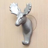 Max Maxb Elk Elephant Head Suction Hooks Wall Hanger Rack Holder  Silver-Deer