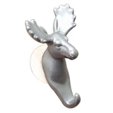 Max Maxb Elk Elephant Head Suction Hooks Wall Hanger Rack Holder  Silver-Deer