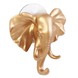 Max Maxb Elk Elephant Head Suction Hooks Wall Hanger Rack Holder  Gold-Elephant
