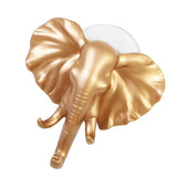 Max Maxb Elk Elephant Head Suction Hooks Wall Hanger Rack Holder  Gold-Elephant