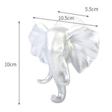 Max Maxb Elk Elephant Head Suction Hooks Wall Hanger Rack Holder  Gold-Elephant