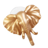 Max Maxb Elk Elephant Head Suction Hooks Wall Hanger Rack Holder  Gold-Elephant