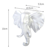 Max Maxb Elk Elephant Head Suction Hooks Wall Hanger Rack Holder  Silver-Elephant
