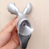 Max Maxb Elk Elephant Head Suction Hooks Wall Hanger Rack Holder  Silver-Elephant