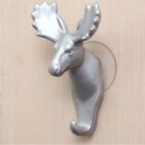 Max Maxb Elk Elephant Head Suction Hooks Wall Hanger Rack Holder  Silver-Elephant