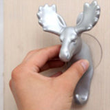 Max Maxb Elk Elephant Head Suction Hooks Wall Hanger Rack Holder  Silver-Elephant