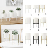 Maxbell Iron Plant Stand Garden Planter Succulent Flower Pot Shelf Rack White S