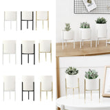 Maxbell Iron Plant Stand Garden Planter Succulent Flower Pot Shelf Rack White S