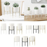 Maxbell Iron Plant Stand Garden Planter Succulent Flower Pot Shelf Rack White S