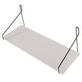 Maxbell  Solid Wooden Wall Shelf Iron Partition Board Sundries Storage Rack White-M