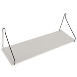 Maxbell Solid Wooden Wall Shelf Iron Partition Board Sundries Storage Rack White-L