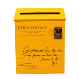 Vintage Galvanized Mailbox Letterbox Postbox Newspaper Holder Box Yellow