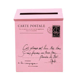 Vintage Galvanized Mailbox Letterbox Postbox Newspaper Holder Box Pink