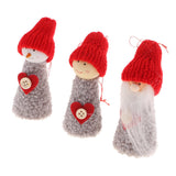 Christmas Santa Claus Snowman Girl Pendant Doll Hanging Treetop Decor Set C