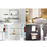 Max Glass Shelf Support Clamp Shelves Brackets Clip Polished Chrome 2Pcs 3-5mm - Aladdin Shoppers