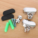 Max Glass Shelf Support Clamp Shelves Brackets Clip Polished Chrome 2Pcs 3-5mm - Aladdin Shoppers