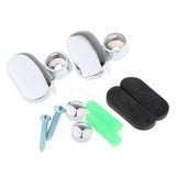 Max Glass Shelf Support Clamp Shelves Brackets Clip Polished Chrome 2Pcs 3-5mm - Aladdin Shoppers