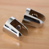 Max Glass Shelf Support Clamp Shelves Brackets Clip Polished Chrome 2Pcs 8-10mm - Aladdin Shoppers