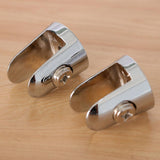 Max Glass Shelf Support Clamp Shelves Brackets Clip Polished Chrome 2Pcs 8-10mm - Aladdin Shoppers