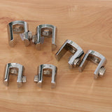 Max 2pcs Cylindrical Shape Adjustable Glass Clamp Shelf Support Brackets A - Aladdin Shoppers