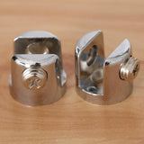 Max 2pcs Cylindrical Shape Adjustable Glass Clamp Shelf Support Brackets A - Aladdin Shoppers