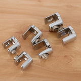 Max 2pcs Cylindrical Shape Adjustable Glass Clamp Shelf Support Brackets A - Aladdin Shoppers