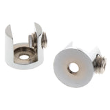 Max 2pcs Cylindrical Shape Adjustable Glass Clamp Shelf Support Brackets A
