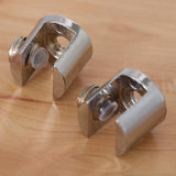 Max 2pcs Cylindrical Shape Adjustable Glass Clamp Shelf Support Brackets B - Aladdin Shoppers