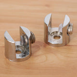 Max 2pcs Cylindrical Shape Adjustable Glass Clamp Shelf Support Brackets B - Aladdin Shoppers