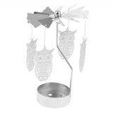 Max Christmas Decor Rotating Candle Tea Light Holder Candlestick Owl - Aladdin Shoppers